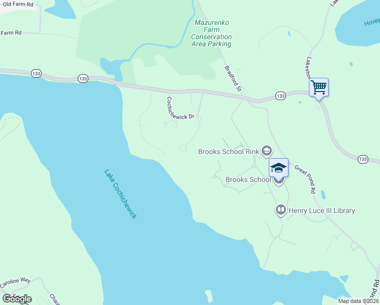 map of restaurants, bars, coffee shops, grocery stores, and more near 108 Campion Road in North Andover