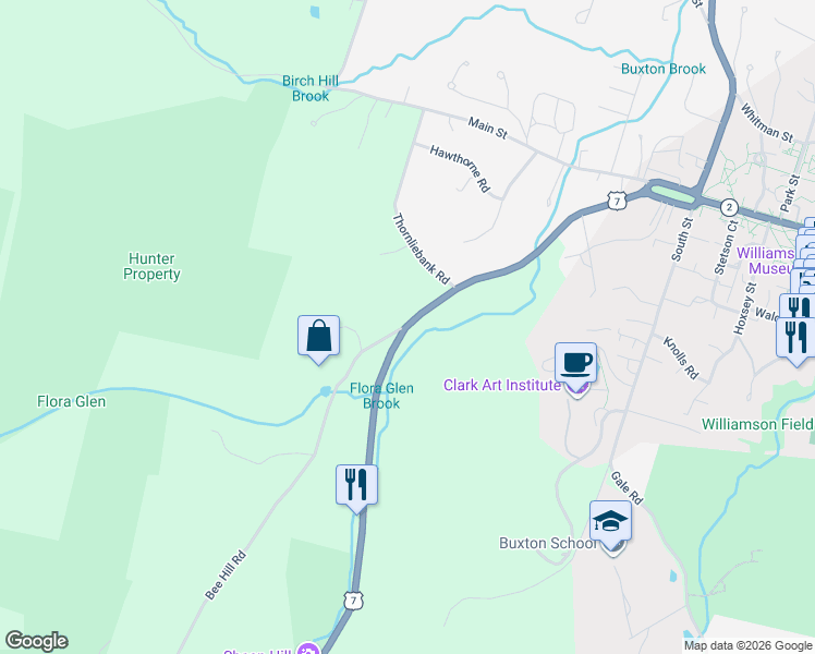 map of restaurants, bars, coffee shops, grocery stores, and more near 910 Cold Spring Road in Williamstown