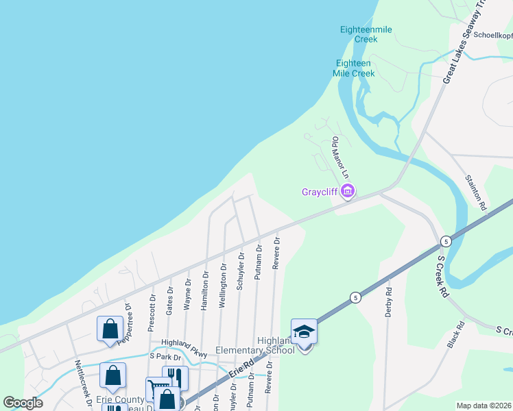 map of restaurants, bars, coffee shops, grocery stores, and more near 6470 Putnam Drive in Derby