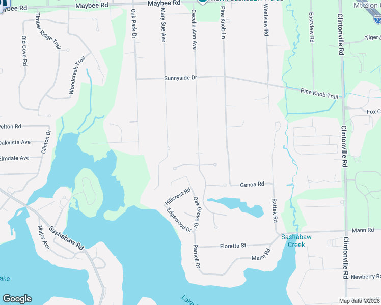 map of restaurants, bars, coffee shops, grocery stores, and more near 5811 Pine Breeze Drive in Clarkston