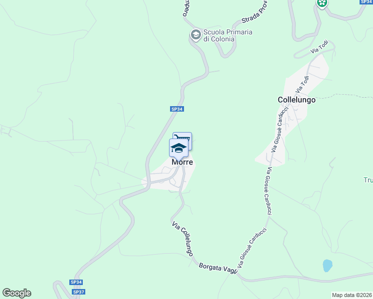 map of restaurants, bars, coffee shops, grocery stores, and more near 30 Via delle Mura in Morre