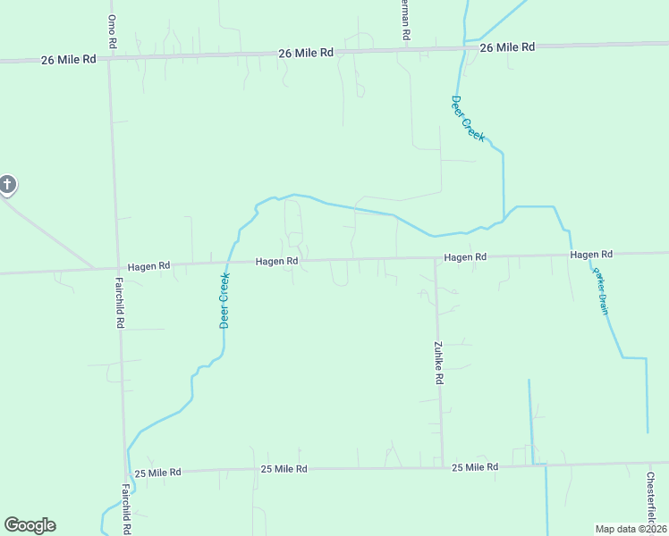 map of restaurants, bars, coffee shops, grocery stores, and more near 25601 Hagen Road in New Baltimore