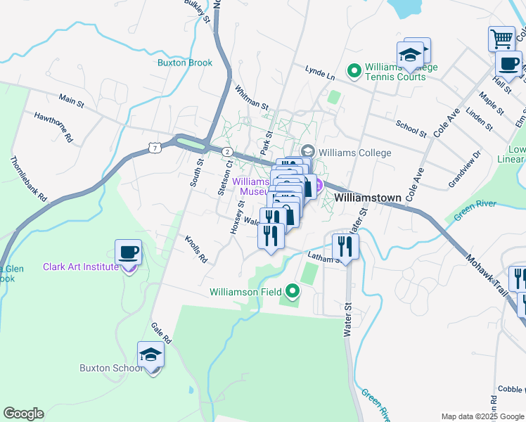map of restaurants, bars, coffee shops, grocery stores, and more near 15 Morley Drive in Williamstown