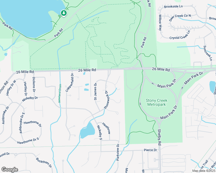 map of restaurants, bars, coffee shops, grocery stores, and more near 56870 Stonewyck Drive in Macomb County