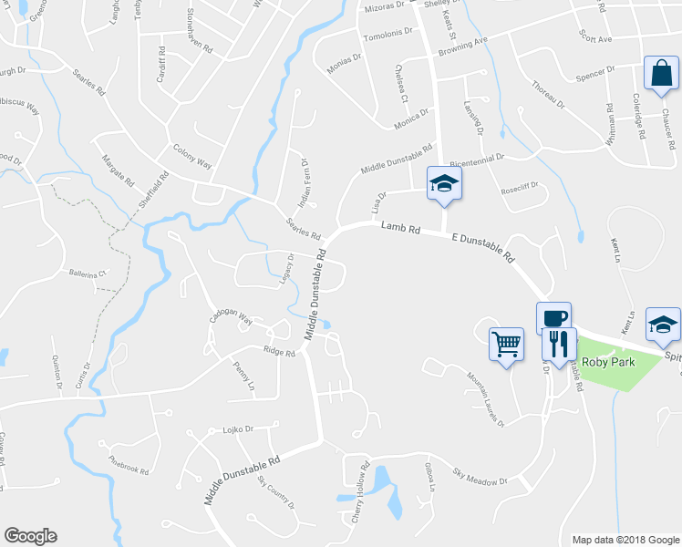 map of restaurants, bars, coffee shops, grocery stores, and more near 50 Stillwater Drive in Nashua