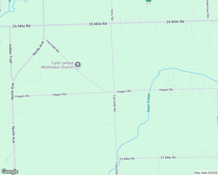 map of restaurants, bars, coffee shops, grocery stores, and more near 56051 Omo Road in Macomb
