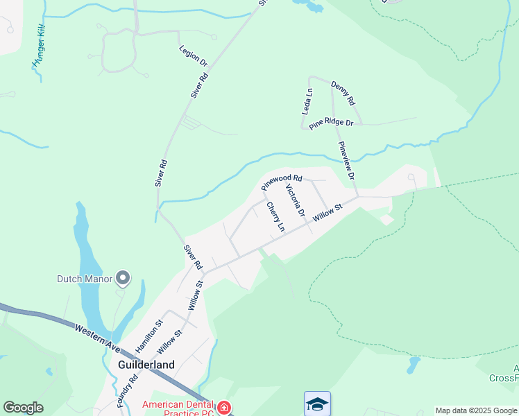 map of restaurants, bars, coffee shops, grocery stores, and more near 17 Pinewood Road in Guilderland