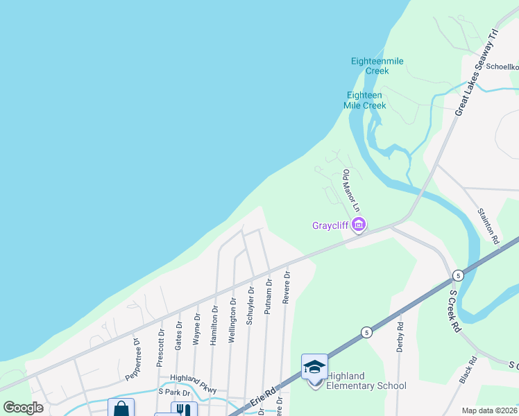 map of restaurants, bars, coffee shops, grocery stores, and more near 6440 Hamilton Drive in Derby