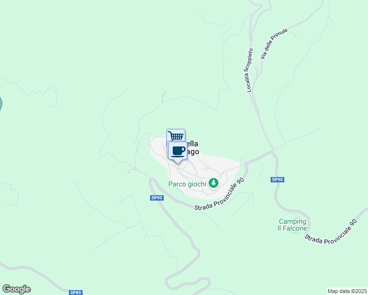 map of restaurants, bars, coffee shops, grocery stores, and more near in Civitella del Lago