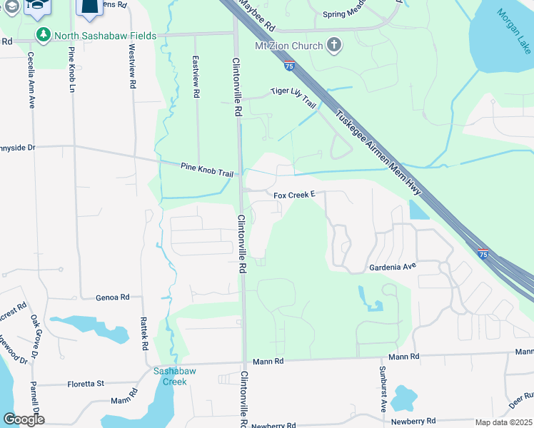 map of restaurants, bars, coffee shops, grocery stores, and more near 4800 Clintonville Road in Clarkston