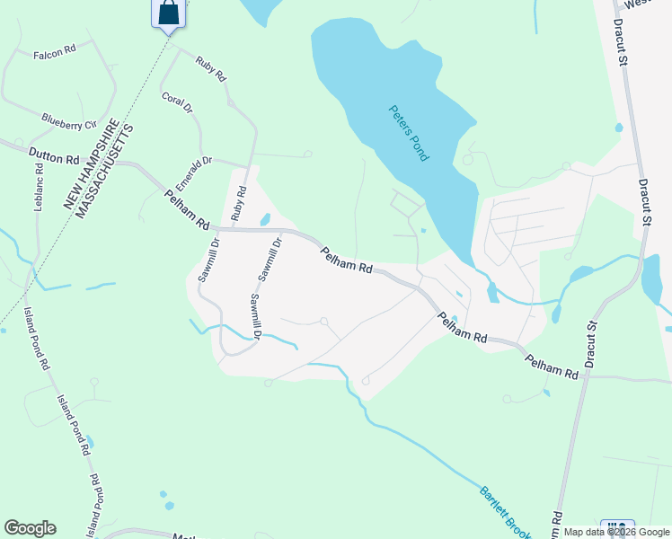 map of restaurants, bars, coffee shops, grocery stores, and more near 403 Pelham Road in Dracut