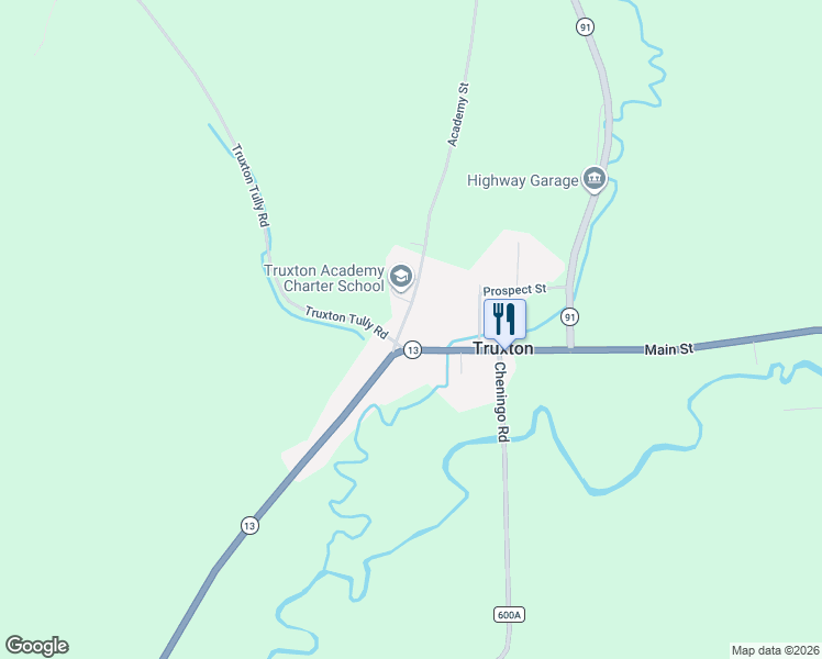 map of restaurants, bars, coffee shops, grocery stores, and more near 6320 Academy Street in Truxton