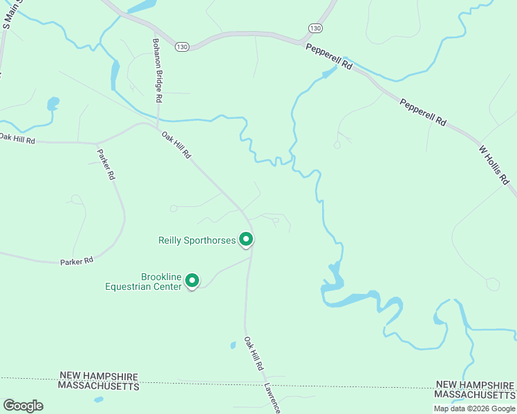 map of restaurants, bars, coffee shops, grocery stores, and more near 52 Oak Hill Road in Brookline