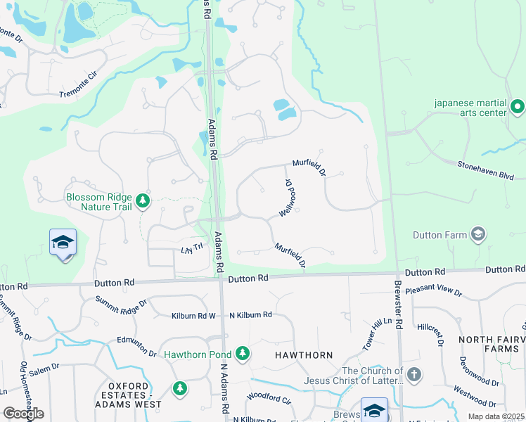 map of restaurants, bars, coffee shops, grocery stores, and more near 5879 Murfield Drive in Rochester