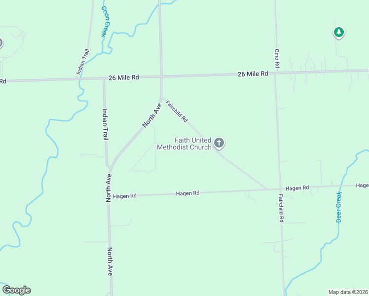 map of restaurants, bars, coffee shops, grocery stores, and more near 56455 Fairchild Road in Macomb