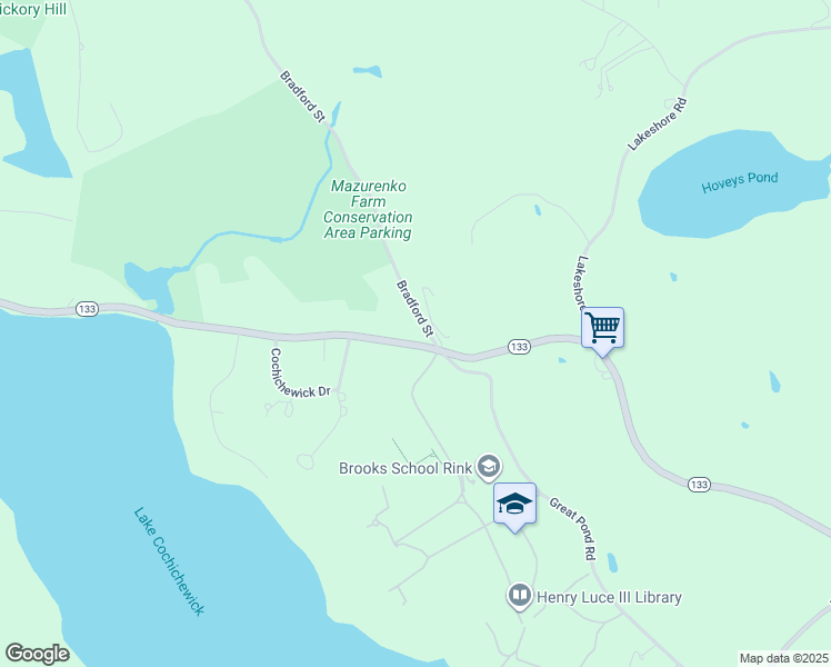 map of restaurants, bars, coffee shops, grocery stores, and more near 1427 Great Pond Road in North Andover
