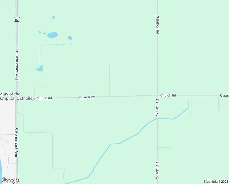 map of restaurants, bars, coffee shops, grocery stores, and more near 22302 Church Road in Kansasville