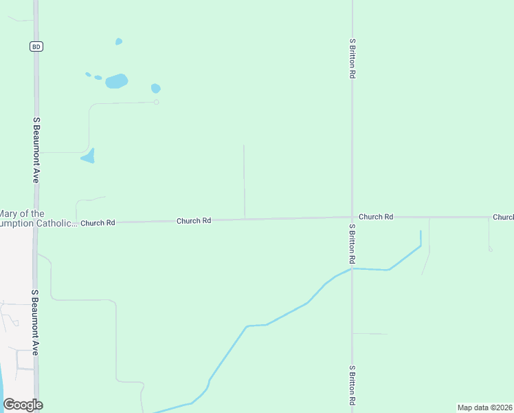 map of restaurants, bars, coffee shops, grocery stores, and more near 22302 Church Road in Kansasville