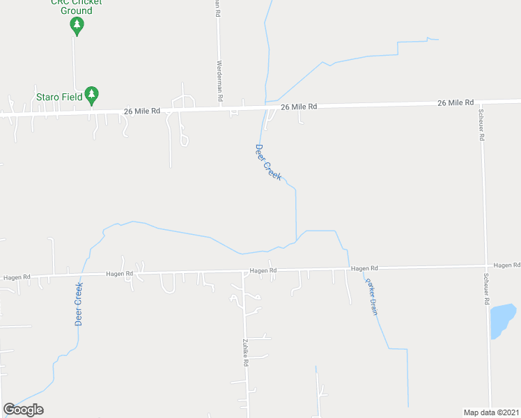 map of restaurants, bars, coffee shops, grocery stores, and more near 25601 Hagen Road in New Baltimore