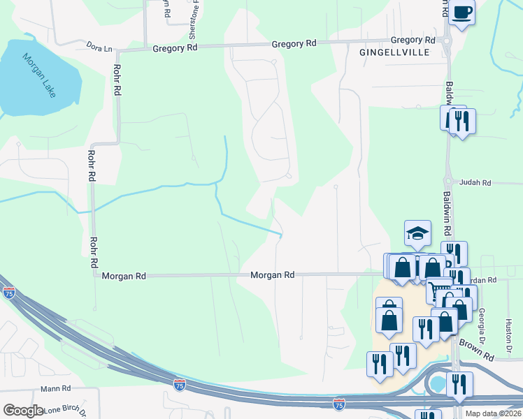 map of restaurants, bars, coffee shops, grocery stores, and more near 4440 Homesite in Oakland County