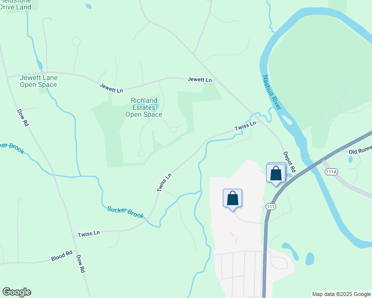 map of restaurants, bars, coffee shops, grocery stores, and more near 31 Twiss Lane in Hollis
