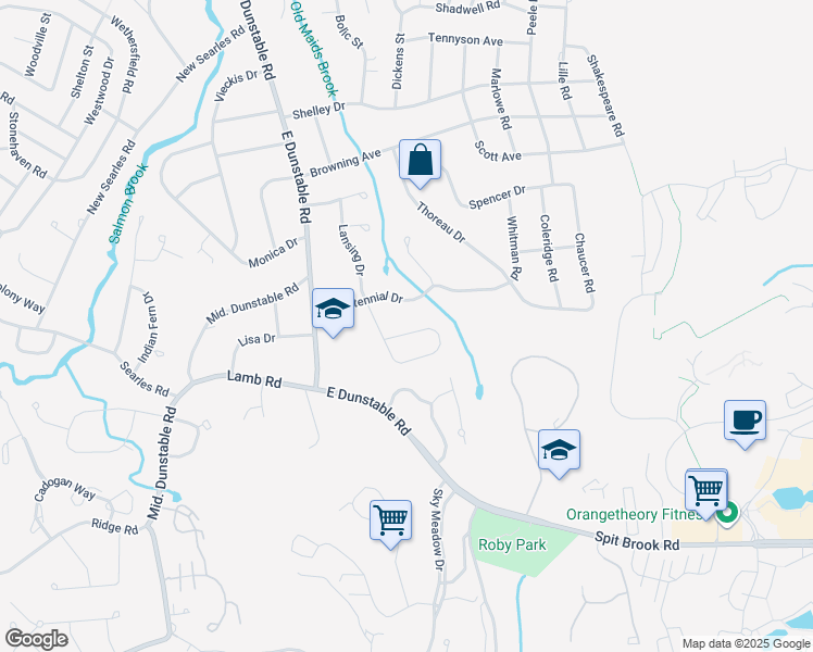 map of restaurants, bars, coffee shops, grocery stores, and more near 27 Rosecliff Drive in Nashua