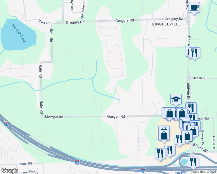 map of restaurants, bars, coffee shops, grocery stores, and more near 4440 Homesite in Orion charter Township