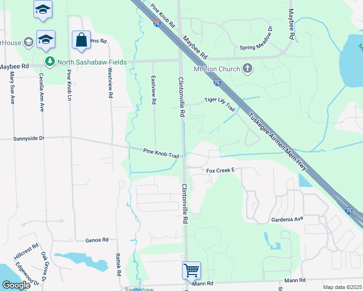 map of restaurants, bars, coffee shops, grocery stores, and more near 5049 Clintonville Pines Drive in Clarkston