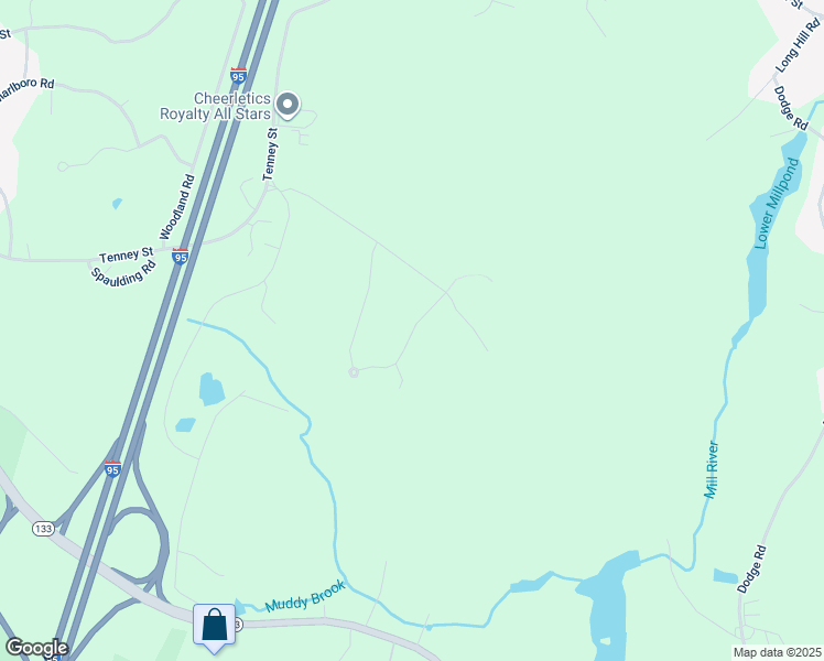 map of restaurants, bars, coffee shops, grocery stores, and more near 14 Birch Tree Drive in Georgetown