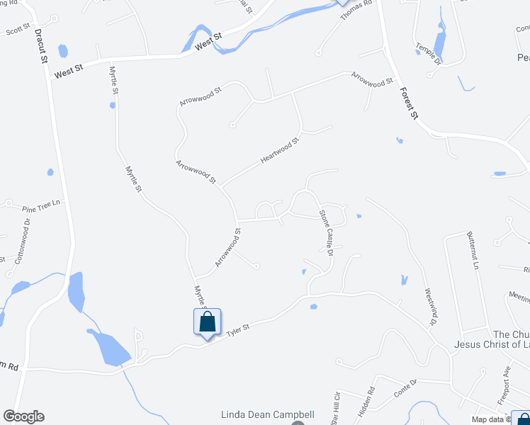 map of restaurants, bars, coffee shops, grocery stores, and more near 17 Dunrobin Circle in Methuen