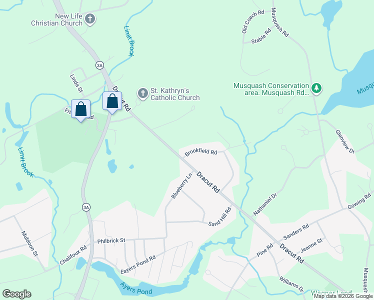 map of restaurants, bars, coffee shops, grocery stores, and more near 4 Brookfield Road in Hudson