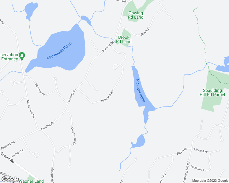 map of restaurants, bars, coffee shops, grocery stores, and more near 21 Richman Road in Hudson