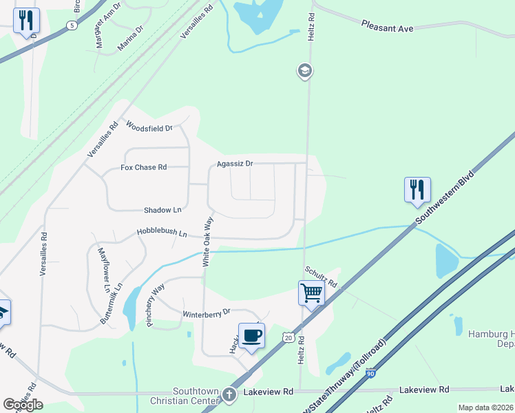 map of restaurants, bars, coffee shops, grocery stores, and more near 2317 Agassiz Drive in Lake View