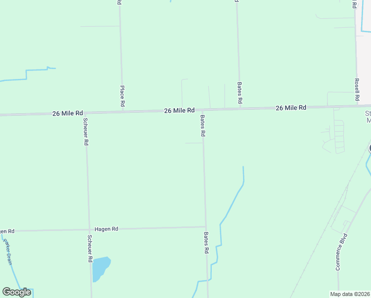map of restaurants, bars, coffee shops, grocery stores, and more near 56801 Bates Road in New Baltimore