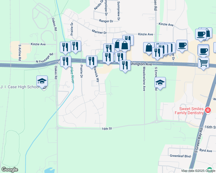 map of restaurants, bars, coffee shops, grocery stores, and more near 1320 Sunnyslope Drive in Mount Pleasant