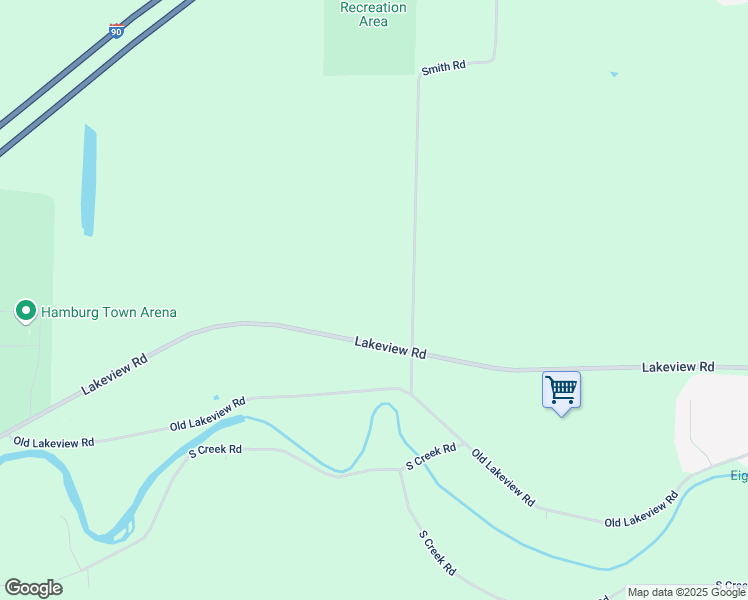 map of restaurants, bars, coffee shops, grocery stores, and more near 6284 Smith Road in Hamburg