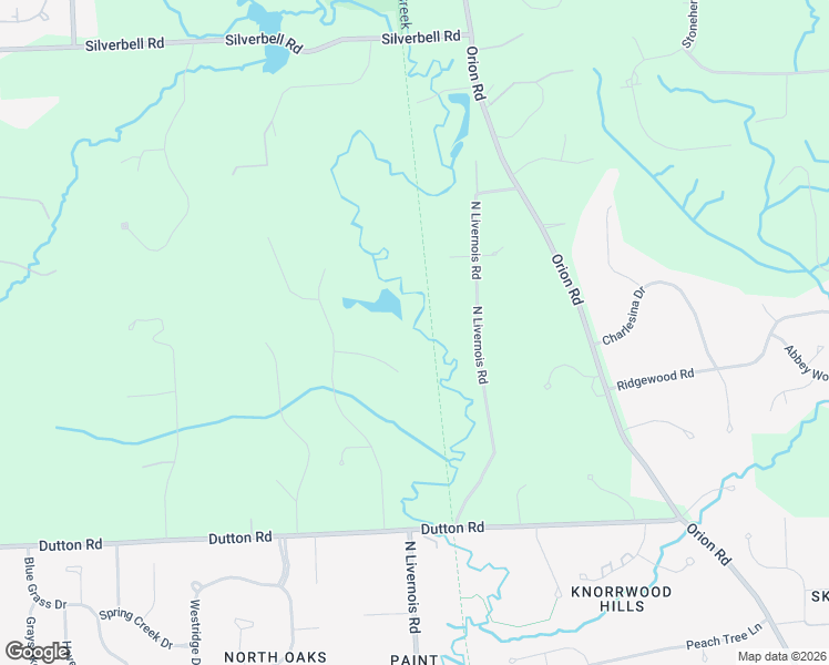 map of restaurants, bars, coffee shops, grocery stores, and more near Paint Creek Trail in Oakland charter Township