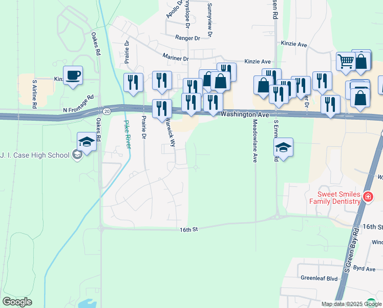 map of restaurants, bars, coffee shops, grocery stores, and more near 1320 Sunnyslope Drive in Mount Pleasant
