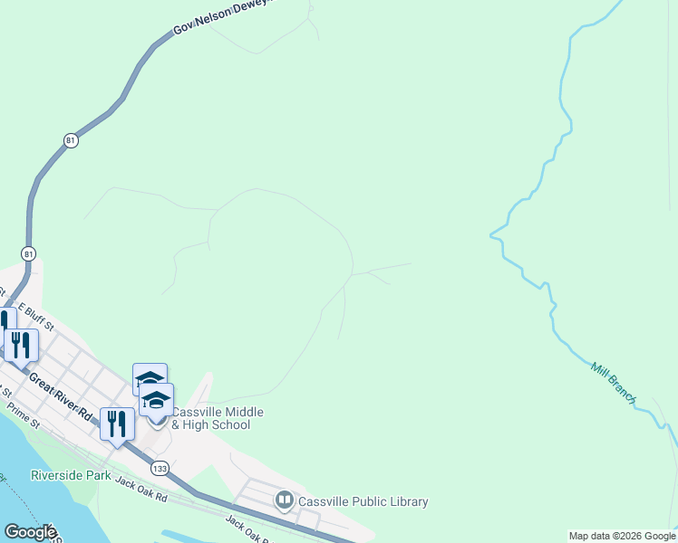 map of restaurants, bars, coffee shops, grocery stores, and more near 11100-11228 Saint Charles Road in Cassville