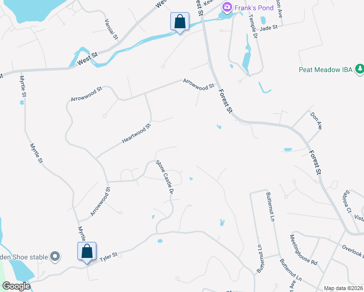map of restaurants, bars, coffee shops, grocery stores, and more near 9 Ashley Ln in Methuen