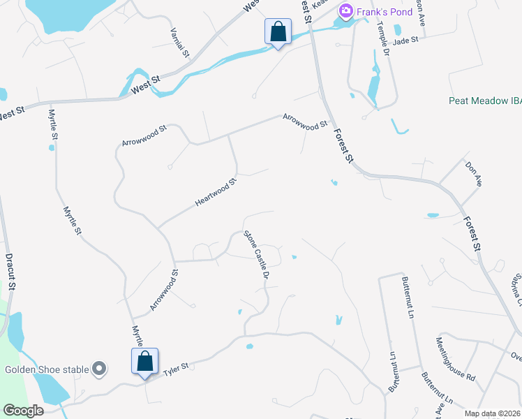 map of restaurants, bars, coffee shops, grocery stores, and more near 9 Ashley Ln in Methuen