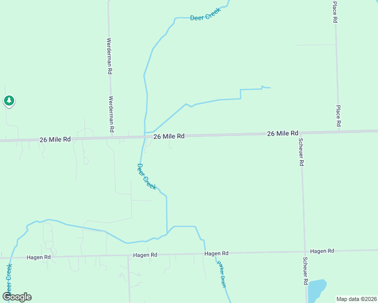 map of restaurants, bars, coffee shops, grocery stores, and more near 26560 26 Mile Road in New Baltimore