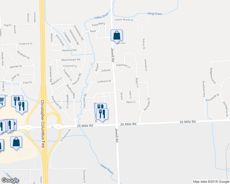 map of restaurants, bars, coffee shops, grocery stores, and more near 11467 Beaconsfield Road in Washington