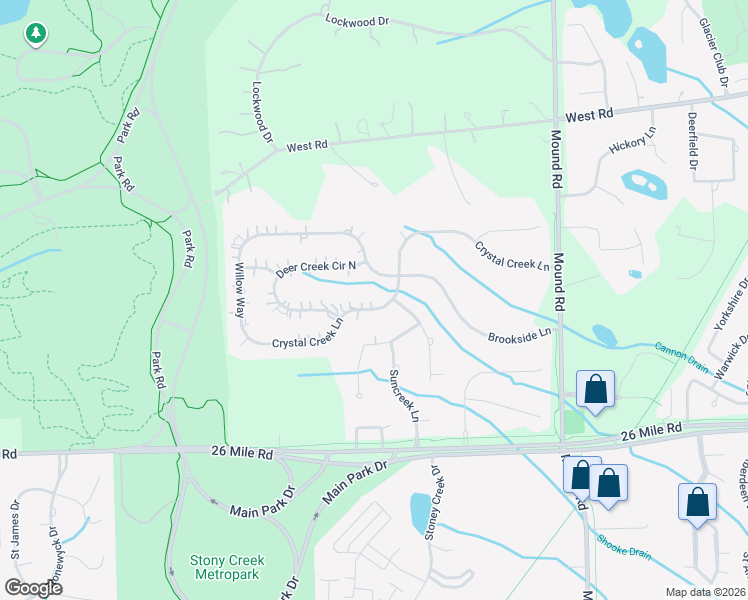 map of restaurants, bars, coffee shops, grocery stores, and more near 5081 Crystal Creek Lane in Washington