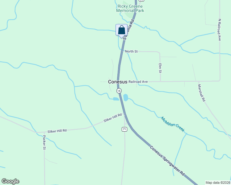map of restaurants, bars, coffee shops, grocery stores, and more near 6242 Conesus Springwater Road in Conesus