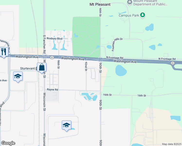 map of restaurants, bars, coffee shops, grocery stores, and more near 1507 92nd Street in Sturtevant