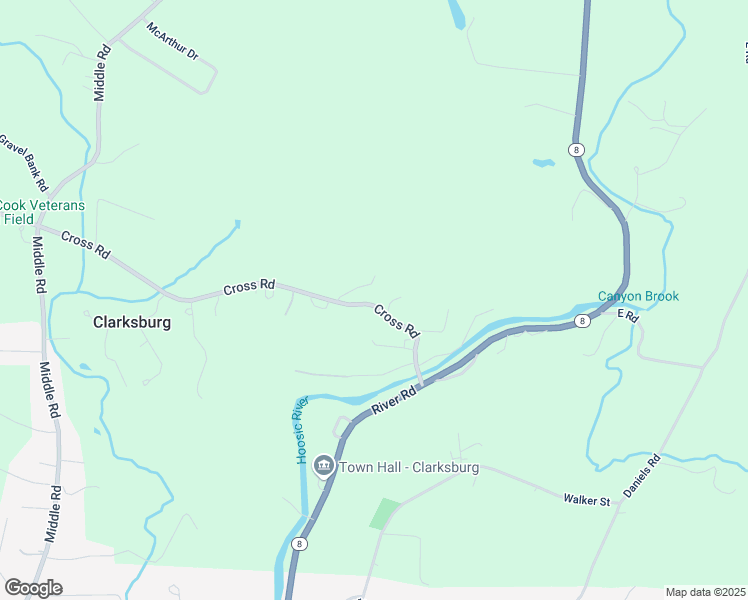 map of restaurants, bars, coffee shops, grocery stores, and more near 33 Cross Rd in North Adams