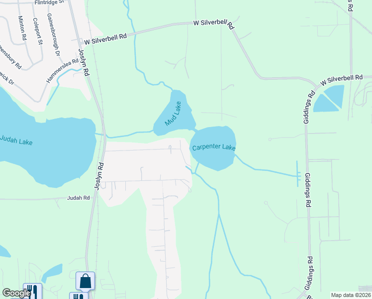 map of restaurants, bars, coffee shops, grocery stores, and more near 4283 Cornith Street in Orion charter Township