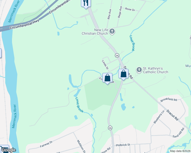 map of restaurants, bars, coffee shops, grocery stores, and more near 15 Steele Road in Hudson