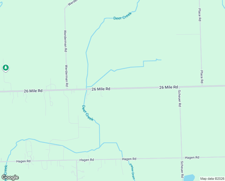map of restaurants, bars, coffee shops, grocery stores, and more near 26560 26 Mile Road in New Baltimore